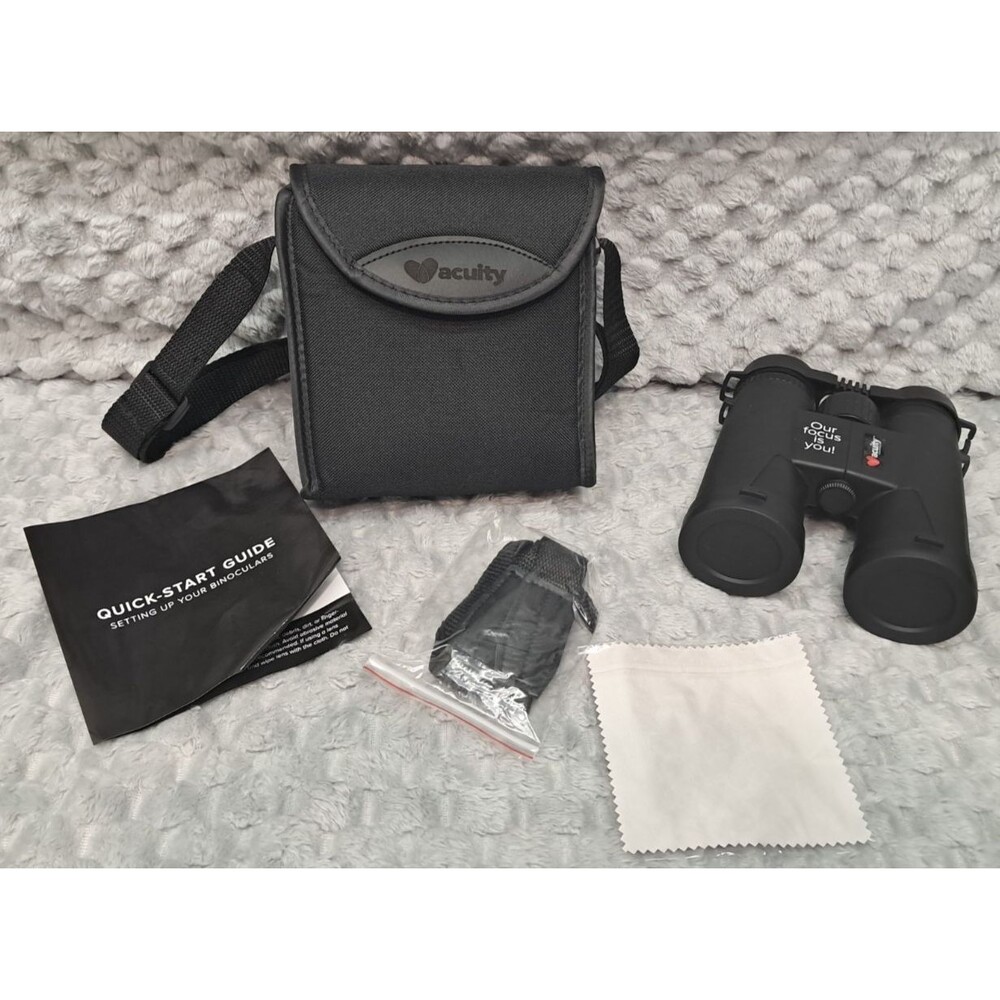 Acuity 10x42 Binoculars With Carrying Bag And Lens Caps Multi Coated Field 5.6